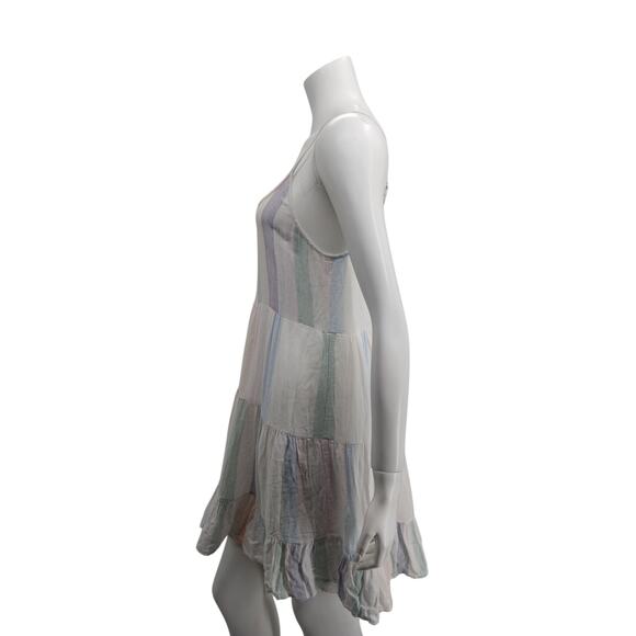 Rails M Pastel Striped mini dress swim coverup - Picture 4 of 10